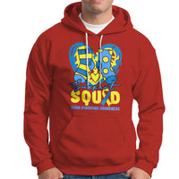 Support Squad Down Syndrome Awareness Blue & Yellow Socks Inspirational Trisomy 21 Extra Chromosome, Down Syndrome Shirt Hoodie - Wonder Print Shop