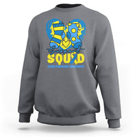 Support Squad Down Syndrome Awareness Blue & Yellow Socks Inspirational Trisomy 21 Extra Chromosome, Down Syndrome Shirt Sweatshirt - Wonder Print Shop