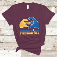 World Down Syndrome Day 321 Mar 21st Down Syndrome Awareness Ribbon Support Trisomy 21 Extra Chromosome, Down Syndrome Shirt T Shirt - Wonder Print Shop