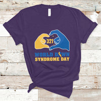 World Down Syndrome Day 321 Mar 21st Down Syndrome Awareness Ribbon Support Trisomy 21 Extra Chromosome, Down Syndrome Shirt T Shirt - Wonder Print Shop