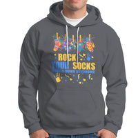 Rock Your Socks World Down Syndrome Awareness Inspirational Trisomy 21 Extra Chromosome, Down Syndrome Shirt Hoodie - Wonder Print Shop