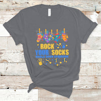 Rock Your Socks World Down Syndrome Awareness Inspirational Trisomy 21 Extra Chromosome, Down Syndrome Shirt T Shirt - Wonder Print Shop