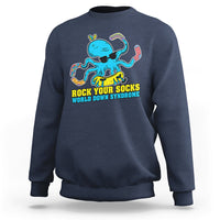 Rock Your Socks Funny Octopus World Down Syndrome Awareness Inspirational Trisomy 21 Extra Chromosome, Down Syndrome Shirt Sweatshirt - Wonder Print Shop