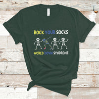 Rock Your Socks Funny Skeleton World Down Syndrome Awareness Inspirational Trisomy 21 Extra Chromosome, Down Syndrome Shirt T Shirt - Wonder Print Shop