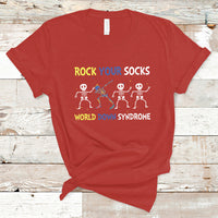 Rock Your Socks Funny Skeleton World Down Syndrome Awareness Inspirational Trisomy 21 Extra Chromosome, Down Syndrome Shirt T Shirt - Wonder Print Shop