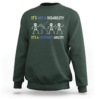 Down Syndrome It's Not A Disability It's A Different Ability Extra Trisomy 21 Extra Chromosome World Down Syndrome Day Sweatshirt - Wonder Print Shop