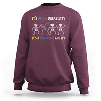Down Syndrome It's Not A Disability It's A Different Ability Extra Trisomy 21 Extra Chromosome World Down Syndrome Day Sweatshirt - Wonder Print Shop