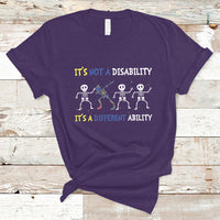 Down Syndrome It's Not A Disability It's A Different Ability Extra Trisomy 21 Extra Chromosome World Down Syndrome Day T Shirt - Wonder Print Shop