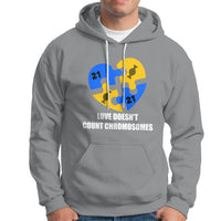Love Doesn't Count Chromosomes Down Syndrome Awareness Inspirational, Trisomy 21 Extra Chromosome, Puzzle Piece Shirt, Down Syndrome Shirt Hoodie - Wonder Print Shop