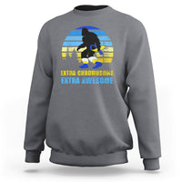 Extra Chromosome Extra Awesome Bigfoot Down Syndrome Awareness Inspirational Support Trisomy 21, Down Syndrome Shirt, Bigfoot Shirt Sweatshirt - Wonder Print Shop
