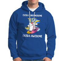 Extra Chromosome Extra Awesome Cute Unicorn Down Syndrome Awareness Support Trisomy 21, Down Syndrome Shirt, Unicorn Shirt Hoodie - Wonder Print Shop