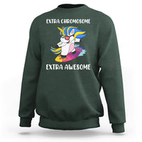 Extra Chromosome Extra Awesome Cute Unicorn Down Syndrome Awareness Support Trisomy 21, Down Syndrome Shirt, Unicorn Shirt Sweatshirt - Wonder Print Shop