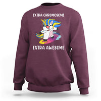 Extra Chromosome Extra Awesome Cute Unicorn Down Syndrome Awareness Support Trisomy 21, Down Syndrome Shirt, Unicorn Shirt Sweatshirt - Wonder Print Shop