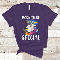 Born To Be Special Cute Unicorn Down Syndrome Awareness Inspirational Support Trisomy 21, Down Syndrome Shirt, Unicorn Shirt T Shirt - Wonder Print Shop