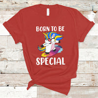 Born To Be Special Cute Unicorn Down Syndrome Awareness Inspirational Support Trisomy 21, Down Syndrome Shirt, Unicorn Shirt T Shirt - Wonder Print Shop