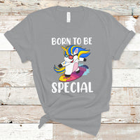 Born To Be Special Cute Unicorn Down Syndrome Awareness Inspirational Support Trisomy 21, Down Syndrome Shirt, Unicorn Shirt T Shirt - Wonder Print Shop