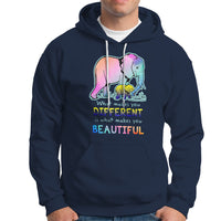 Down Syndrome Elephant Mom Kids Graphic What Makes You Different Makes You Beautiful Raise Awareness Inspirational Hoodie - Wonder Print Shop