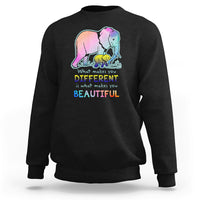 Down Syndrome Elephant Mom Kids Graphic What Makes You Different Makes You Beautiful Raise Awareness Inspirational Sweatshirt - Wonder Print Shop