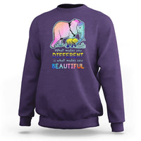 Down Syndrome Elephant Mom Kids Graphic What Makes You Different Makes You Beautiful Raise Awareness Inspirational Sweatshirt - Wonder Print Shop