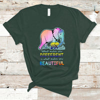 Down Syndrome Elephant Mom Kids Graphic What Makes You Different Makes You Beautiful Raise Awareness Inspirational T Shirt - Wonder Print Shop