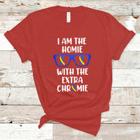 Down Syndrome I Am The Homie With An Extra Chromie Blue and Yellow Ribbon Extra Trisomy 21 Raise Awareness Inspirational Matching T Shirt - Wonder Print Shop