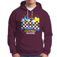 Down Syndrome Retro Groovy My Students Are Down Right Awesome Support Raise Awareness Teacher Hoodie - Wonder Print Shop