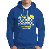 Down Syndrome Retro Groovy My Students Are Down Right Awesome Support Raise Awareness Teacher Hoodie - Wonder Print Shop