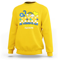 Down Syndrome Retro Groovy My Students Are Down Right Awesome Support Raise Awareness Teacher Sweatshirt - Wonder Print Shop