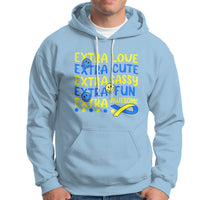Down Syndrome Extra Trisomy 21 Extra Chromosome Extra Love Extra Awesome World Down Syndrome Support Inspirational Hoodie - Wonder Print Shop
