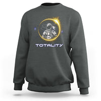 Astronaut Total Solar Eclipse Sweatshirt Totality Astronomy Lover - Wonder Print Shop