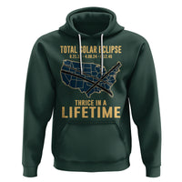 Total Solar Eclipse 2045 Hoodie Thrice In A Lifetime American Totality Tour Map 2017 2024 2045 - Wonder Print Shop