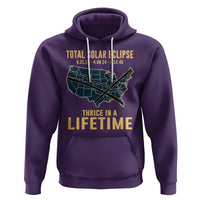Total Solar Eclipse 2045 Hoodie Thrice In A Lifetime American Totality Tour Map 2017 2024 2045 - Wonder Print Shop