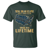 Total Solar Eclipse 2045 T Shirt Thrice In A Lifetime American Totality Tour Map 2017 2024 2045 - Wonder Print Shop
