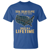 Total Solar Eclipse 2045 T Shirt Thrice In A Lifetime American Totality Tour Map 2017 2024 2045 - Wonder Print Shop