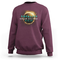 Total Solar Eclipse 2045 Sweatshirt American Totality August 12 - Wonder Print Shop