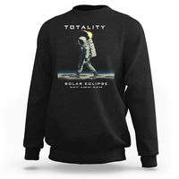 Astronaut Total Solar Eclipse Sweatshirt Walking American Totality Thrice In A Lifetime 2017 2024 2045 - Wonder Print Shop