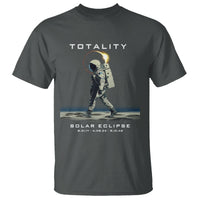 Astronaut Total Solar Eclipse T Shirt Walking American Totality Thrice In A Lifetime 2017 2024 2045 - Wonder Print Shop