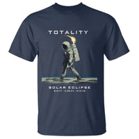 Astronaut Total Solar Eclipse T Shirt Walking American Totality Thrice In A Lifetime 2017 2024 2045 - Wonder Print Shop