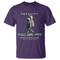 Astronaut Total Solar Eclipse T Shirt Walking American Totality Thrice In A Lifetime 2017 2024 2045 - Wonder Print Shop