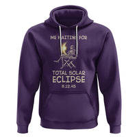 Me Waiting For Total Solar Eclipse 2045 Hoodie Funny Skeleton American Totality - Wonder Print Shop