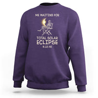 Me Waiting For Total Solar Eclipse 2045 Sweatshirt Funny Skeleton American Totality - Wonder Print Shop