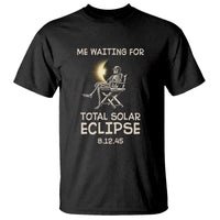 Me Waiting For Total Solar Eclipse 2045 T Shirt Funny Skeleton American Totality - Wonder Print Shop