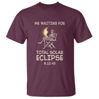 Me Waiting For Total Solar Eclipse 2045 T Shirt Funny Skeleton American Totality - Wonder Print Shop