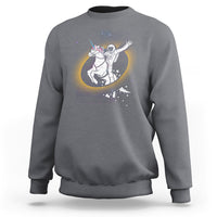 Astronaut Total Solar Eclipse Sweatshirt Riding Unicorn Astronomy Lover - Wonder Print Shop