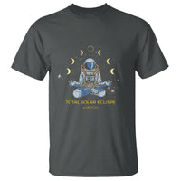 Astronaut Total Solar Eclipse 2024 T Shirt Meditating American Totality April 8 Galaxy Astronomy Lover - Wonder Print Shop