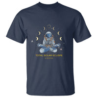 Astronaut Total Solar Eclipse 2024 T Shirt Meditating American Totality April 8 Galaxy Astronomy Lover - Wonder Print Shop
