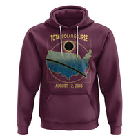 Total Solar Eclipse 2045 Hoodie American Totality Tour Map August 12 - Wonder Print Shop