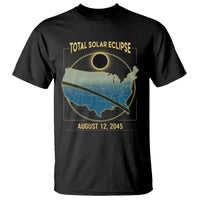 Total Solar Eclipse 2045 T Shirt American Totality Tour Map August 12 - Wonder Print Shop