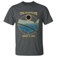 Total Solar Eclipse 2045 T Shirt American Totality Tour Map August 12 - Wonder Print Shop