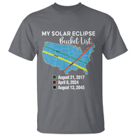 Total Solar Eclipse 2045 T Shirt My Totality Bucket List 2017 2024 2045 Tour Map - Wonder Print Shop
